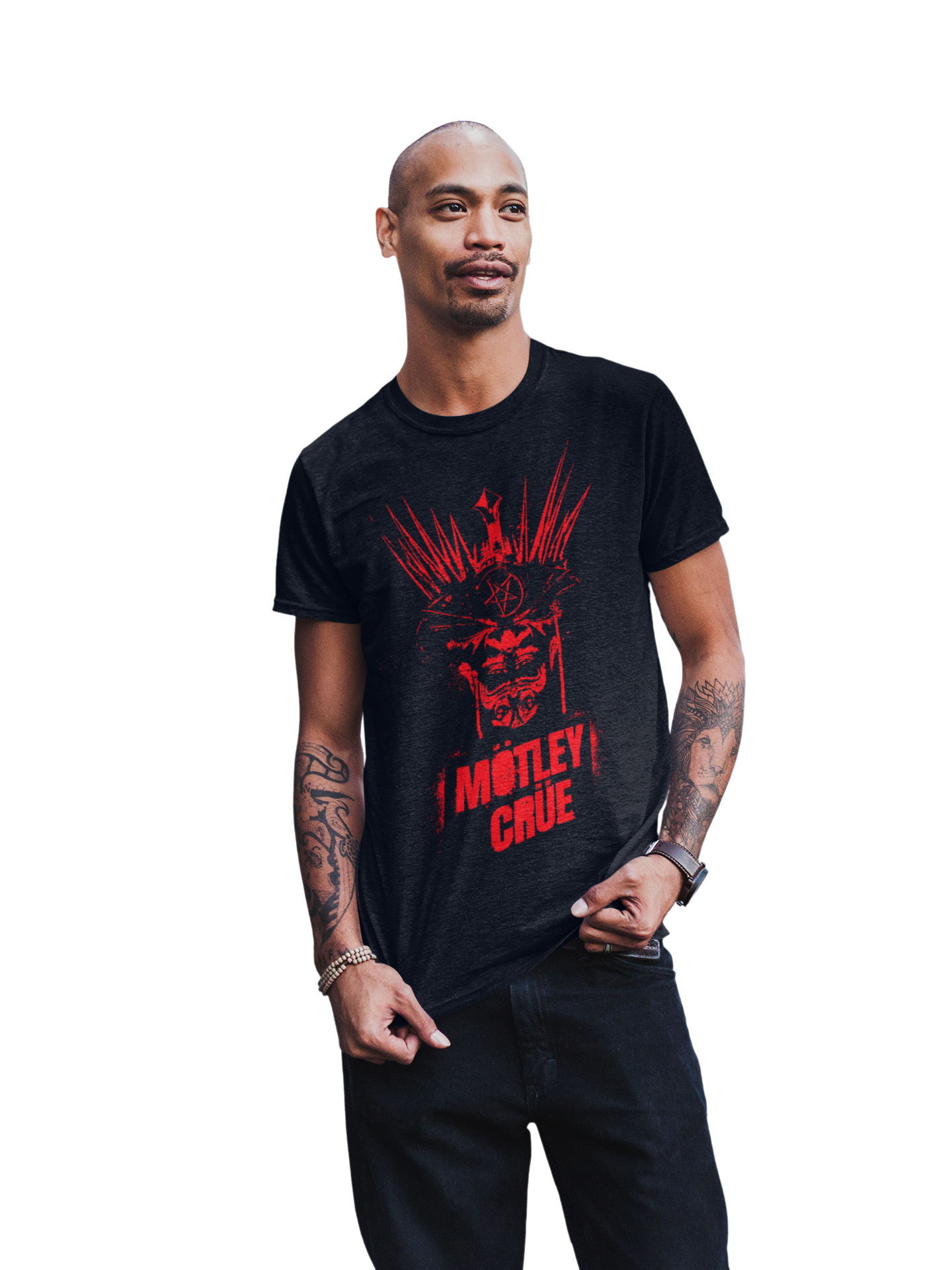 Stakes Motley Crue - Mind Blown Jumbo Print T-Shirt Black
