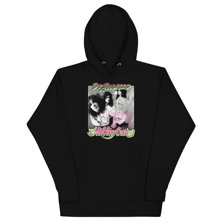 Stakes Motley Crue Neon Trip Dr. Feelgood Classic Hoodie Black