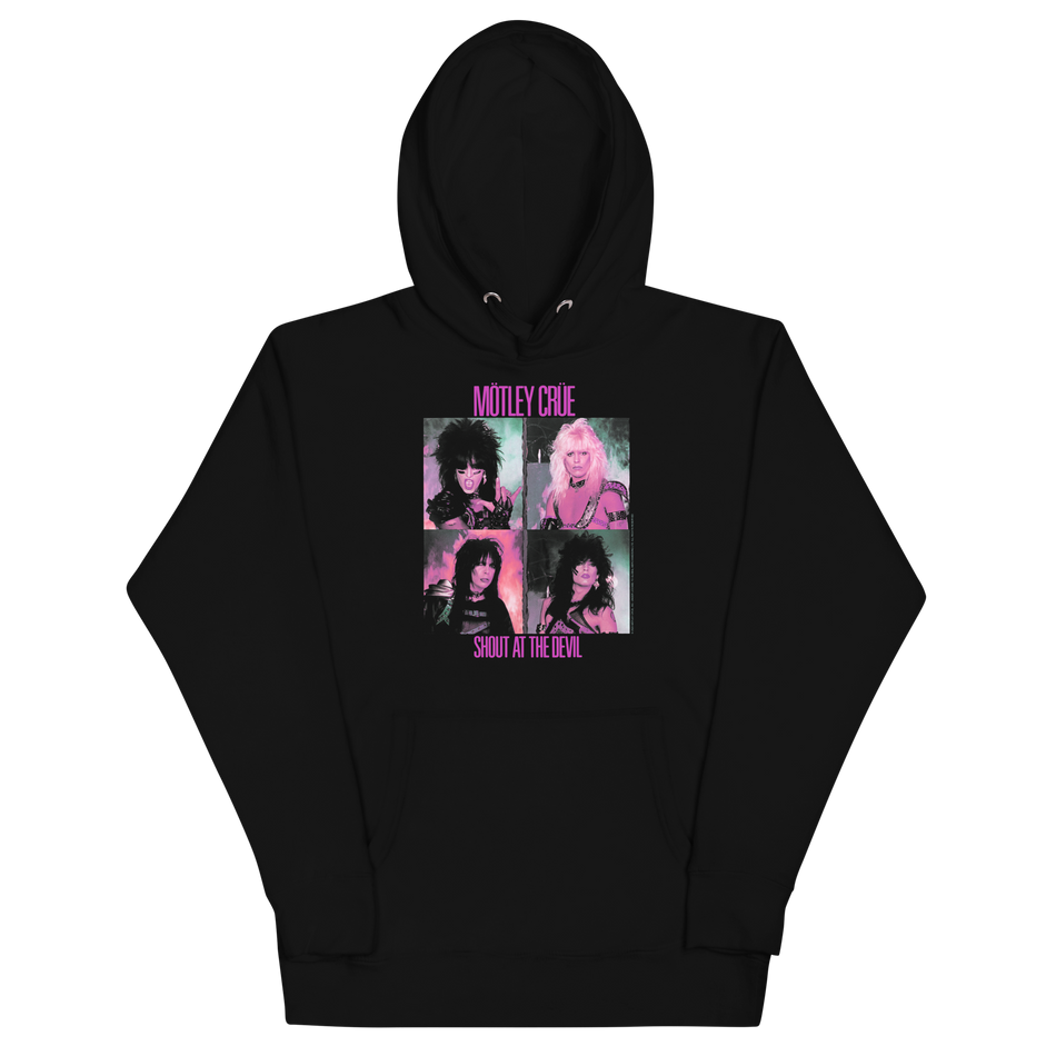 Stakes Motley Crue Pink Shout Classic Hoodie Black