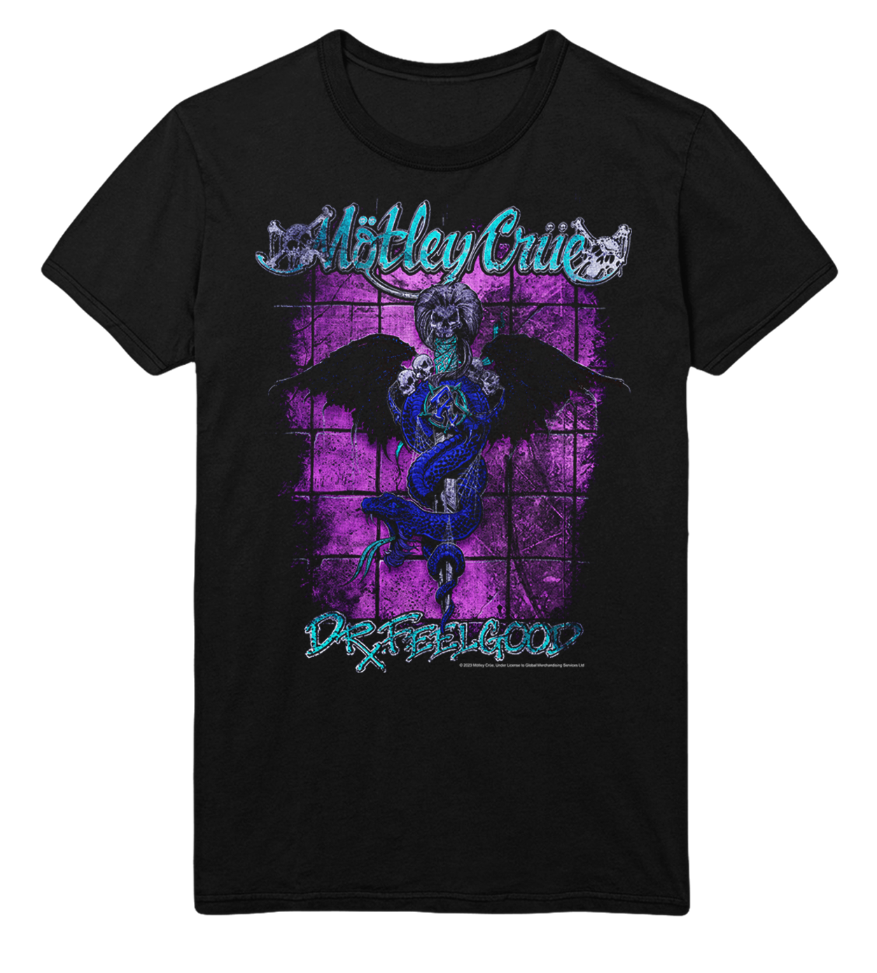 Stakes Motley Crue Pop Dr. Feelgood Jumbo Print T-Shirt Black