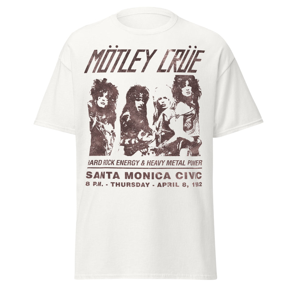 Stakes Motley Crue - Santa Monica Jumbo Print T-Shirt White
