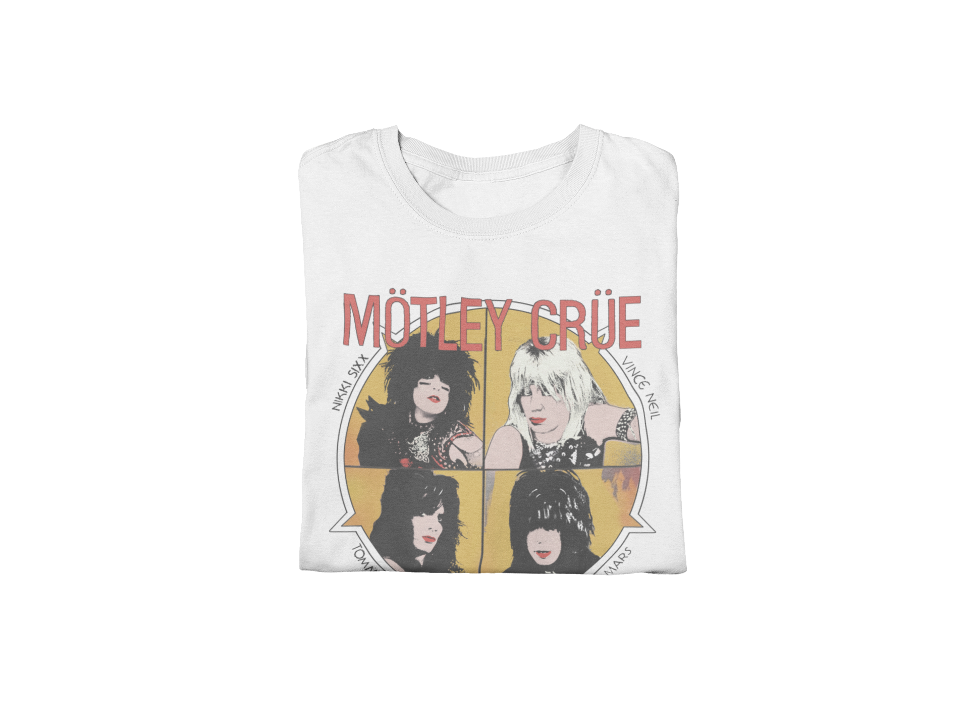 Stakes Motley Crue - Shout 83/84 Tour Jumbo Print T-Shirt White