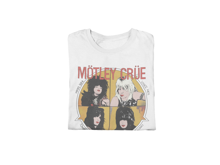Stakes Motley Crue - Shout 83/84 Tour Jumbo Print T-Shirt White