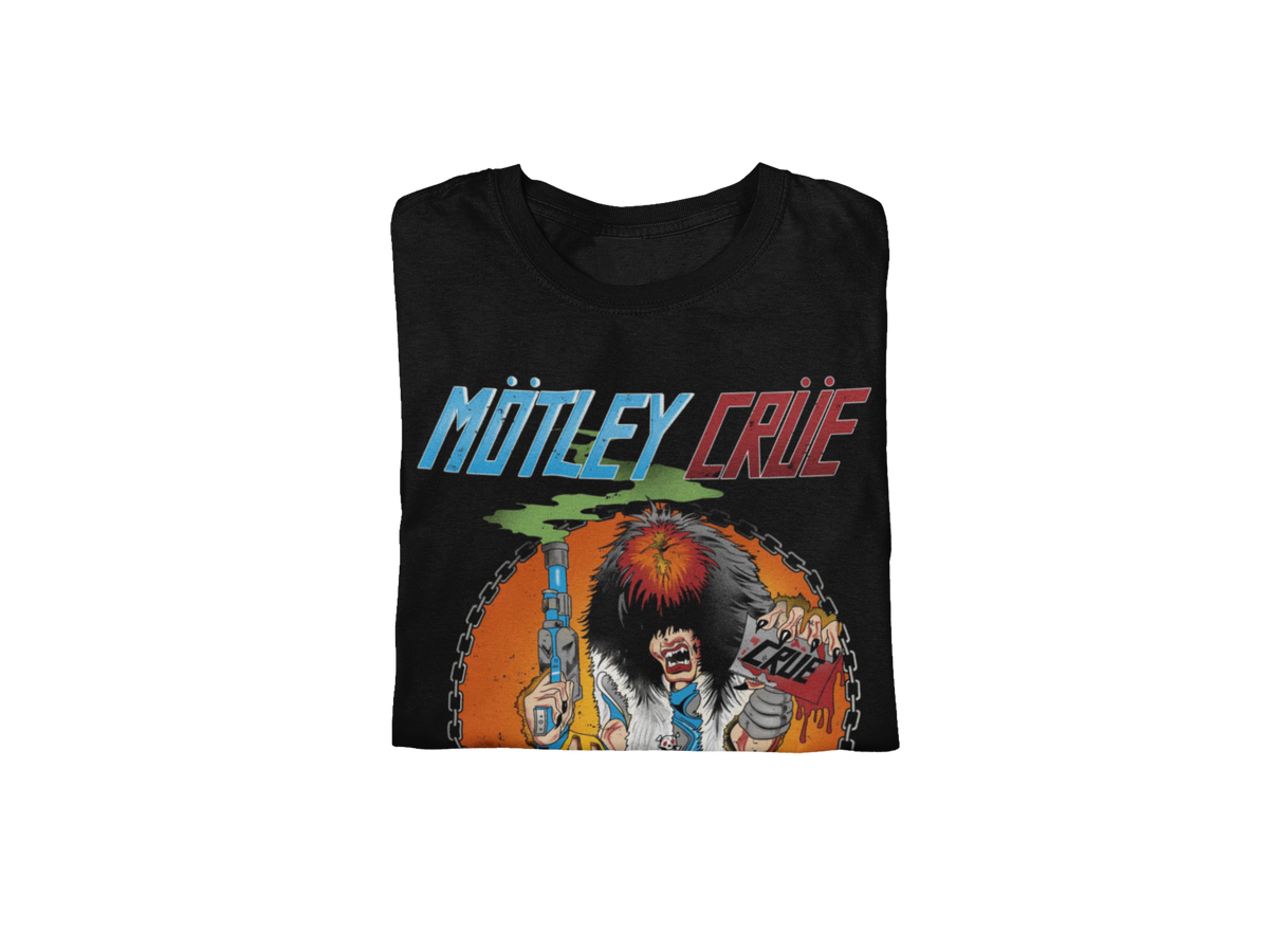 Stakes Motley Crue Smoking Allister Jumbo Print T-shirt Black