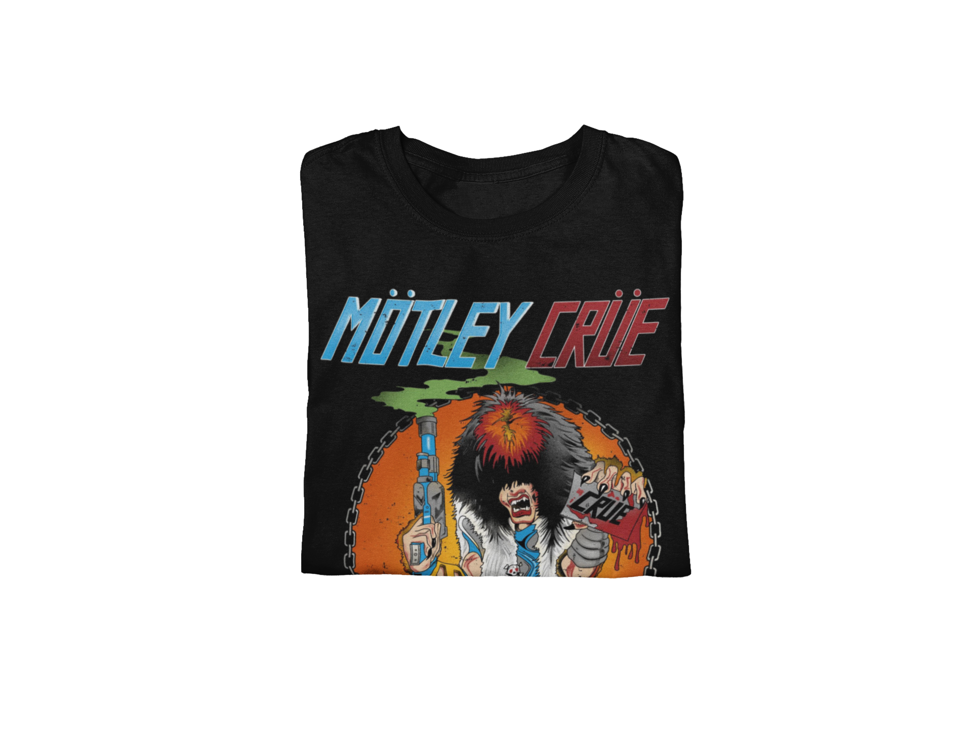 Stakes Motley Crue Smoking Allister Jumbo Print T-shirt Black