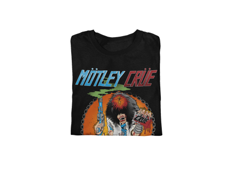Stakes Motley Crue Smoking Allister Jumbo Print T-shirt Black