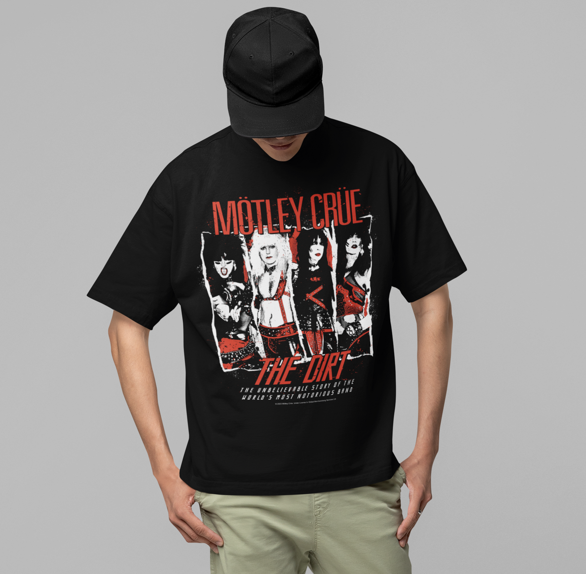 Stakes Motley Crue the Dirt Jumbo Print T-shirt Black
