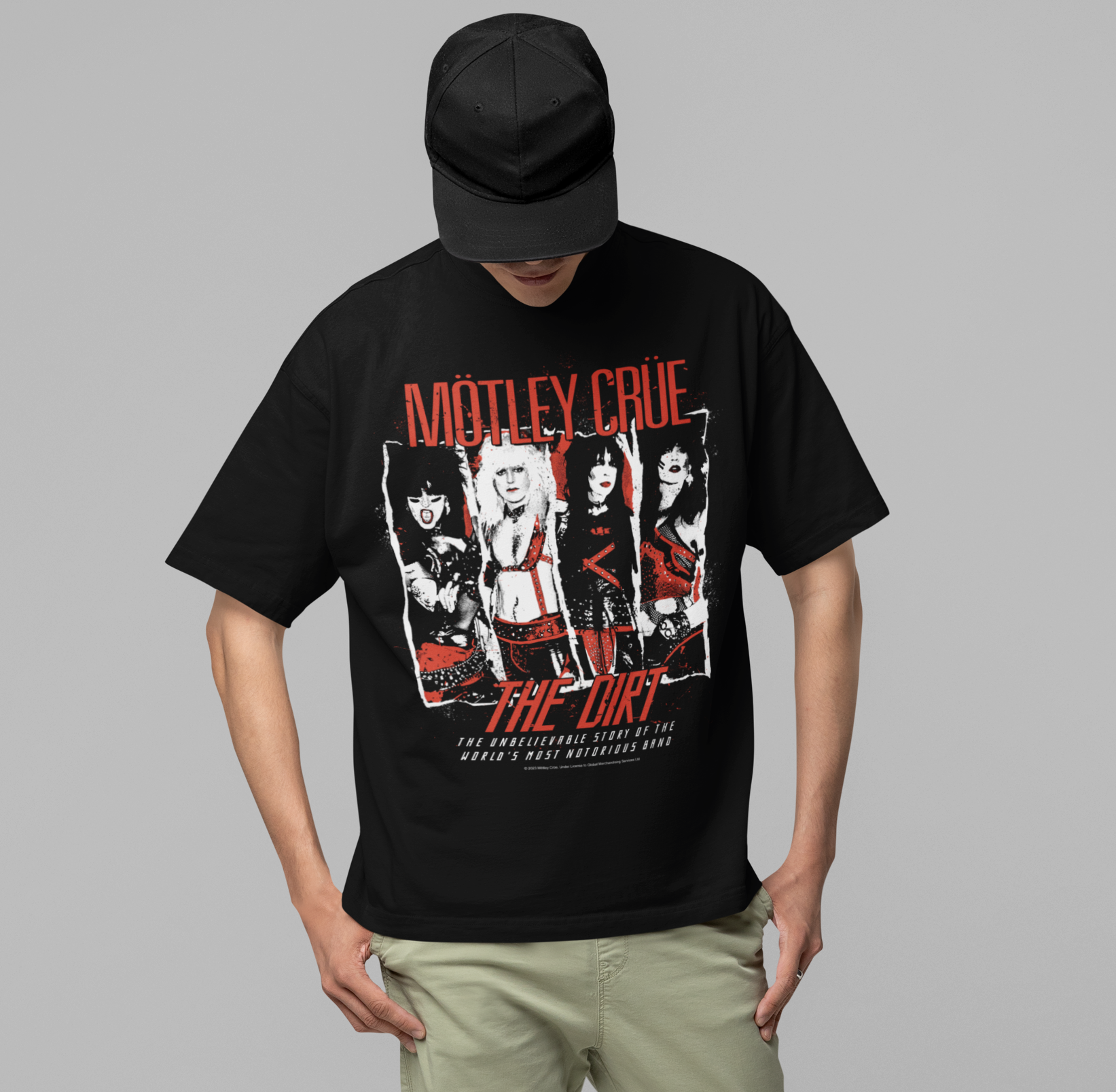Stakes Motley Crue the Dirt Jumbo Print T-shirt Black