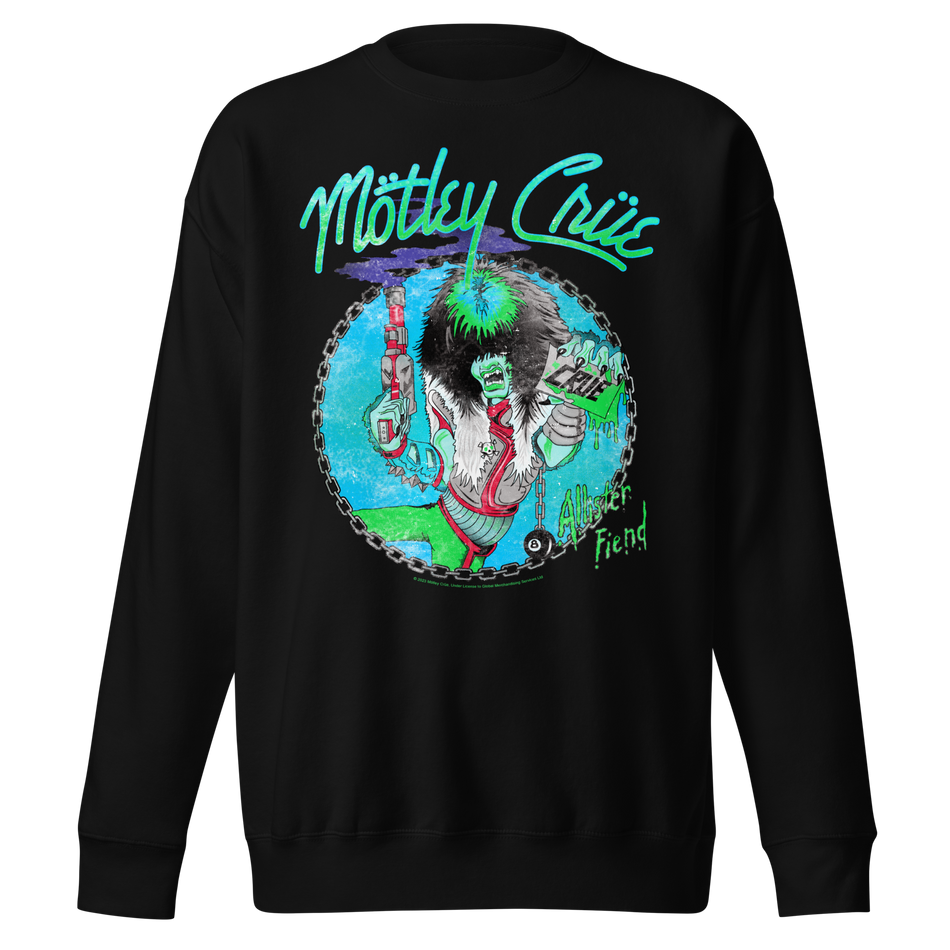 Stakes Motley Crue Turquoise Allister Jumbo Print Sweatshirt Black