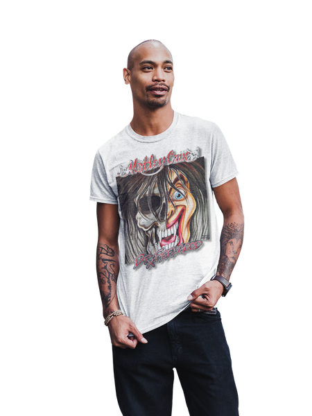 Stakes Motley Crue - Vintage Dr. Feelgood Jumbo Print T-Shirt White