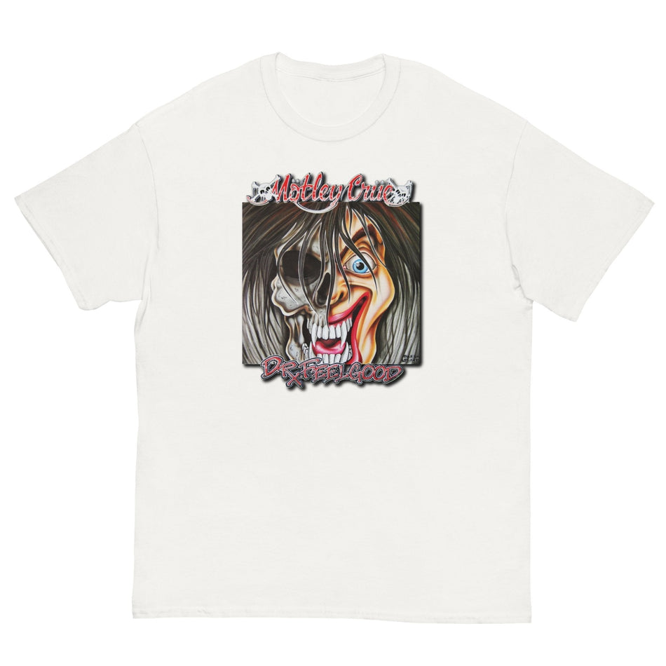 Stakes Motley Crue - Vintage Dr. Feelgood Jumbo Print T-Shirt White