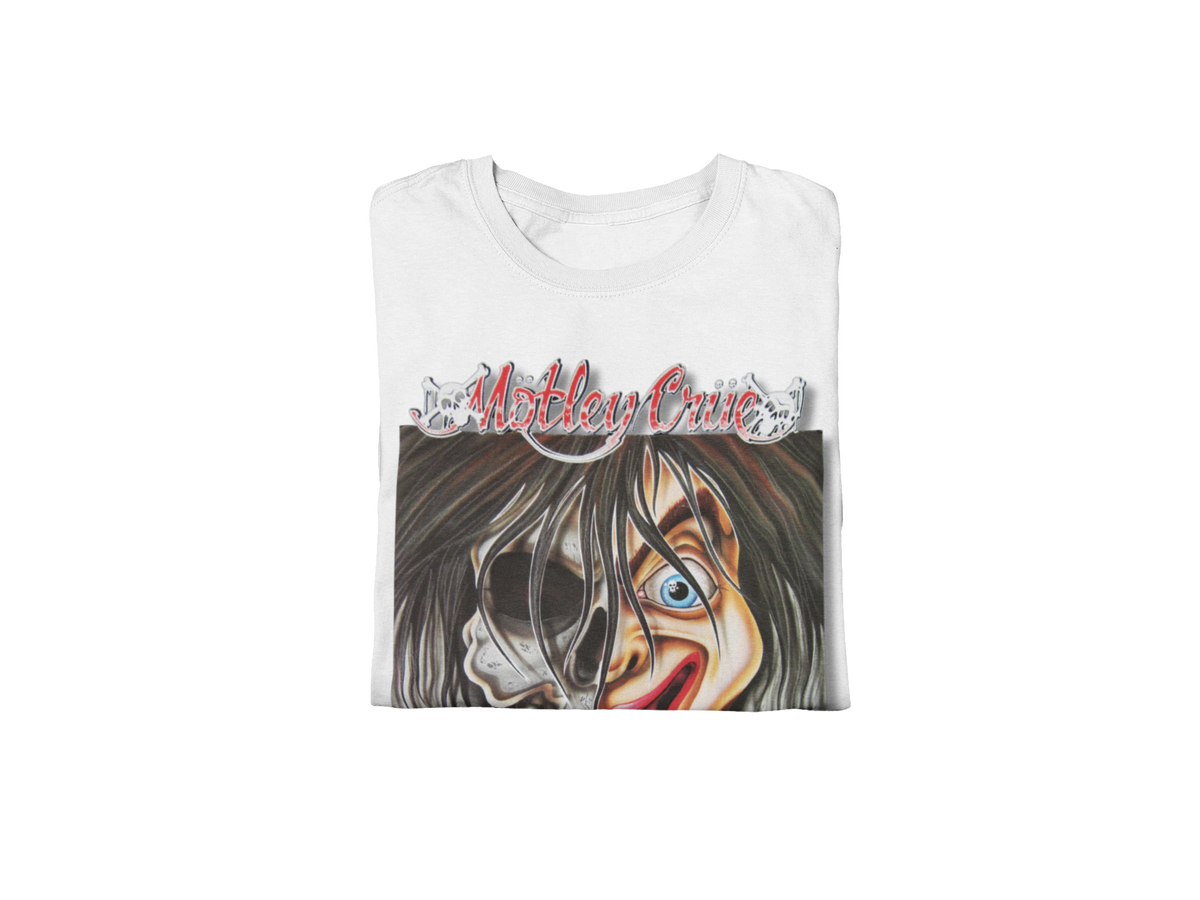Stakes Motley Crue - Vintage Dr. Feelgood Jumbo Print T-Shirt White