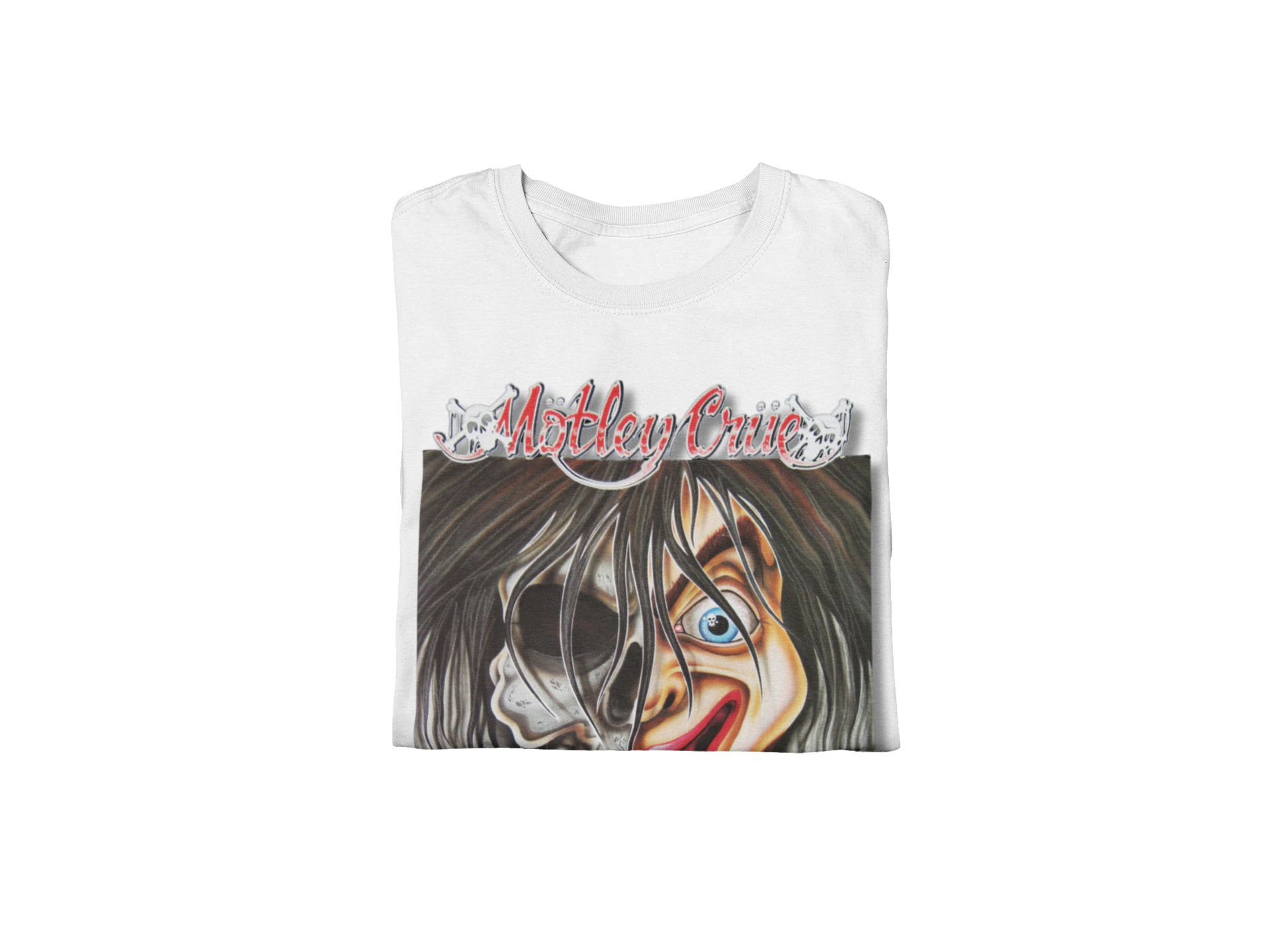 Stakes Motley Crue - Vintage Dr. Feelgood Jumbo Print T-Shirt White