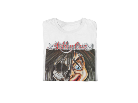 Stakes Motley Crue - Vintage Dr. Feelgood Jumbo Print T-Shirt White