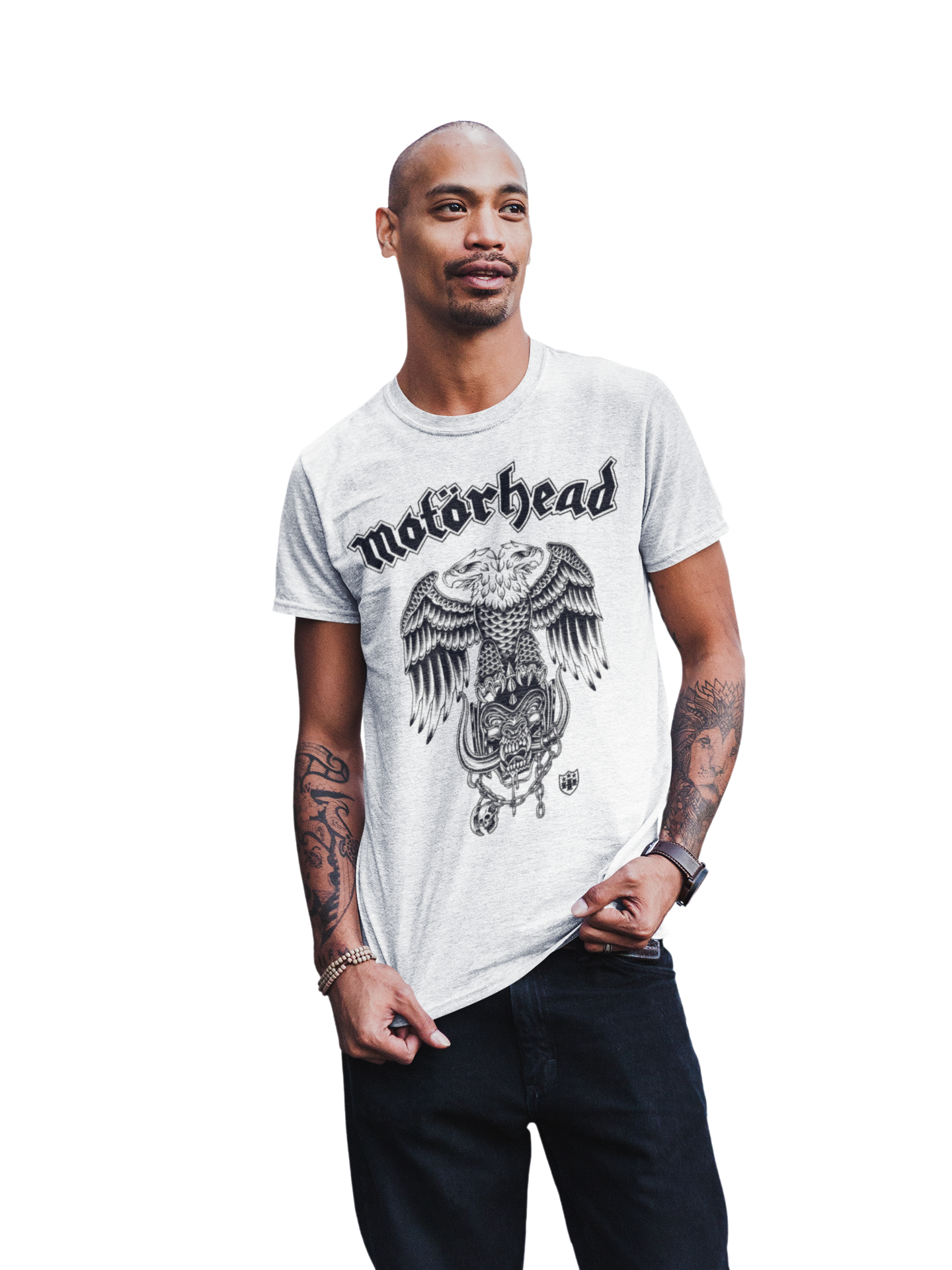 Stakes Motorhead - Double Eagle Jumbo Print T-Shirt White