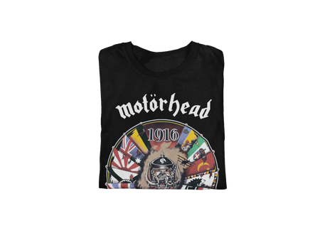 Stakes Motorhead - Vintage 1916 Jumbo Print T-Shirt Black