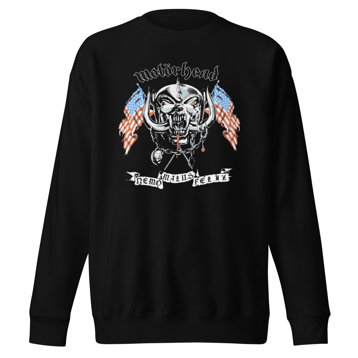 Stakes Motorhead - Vintage 1992 Nemo Malus Felix Jumbo Print Sweatshirt Black