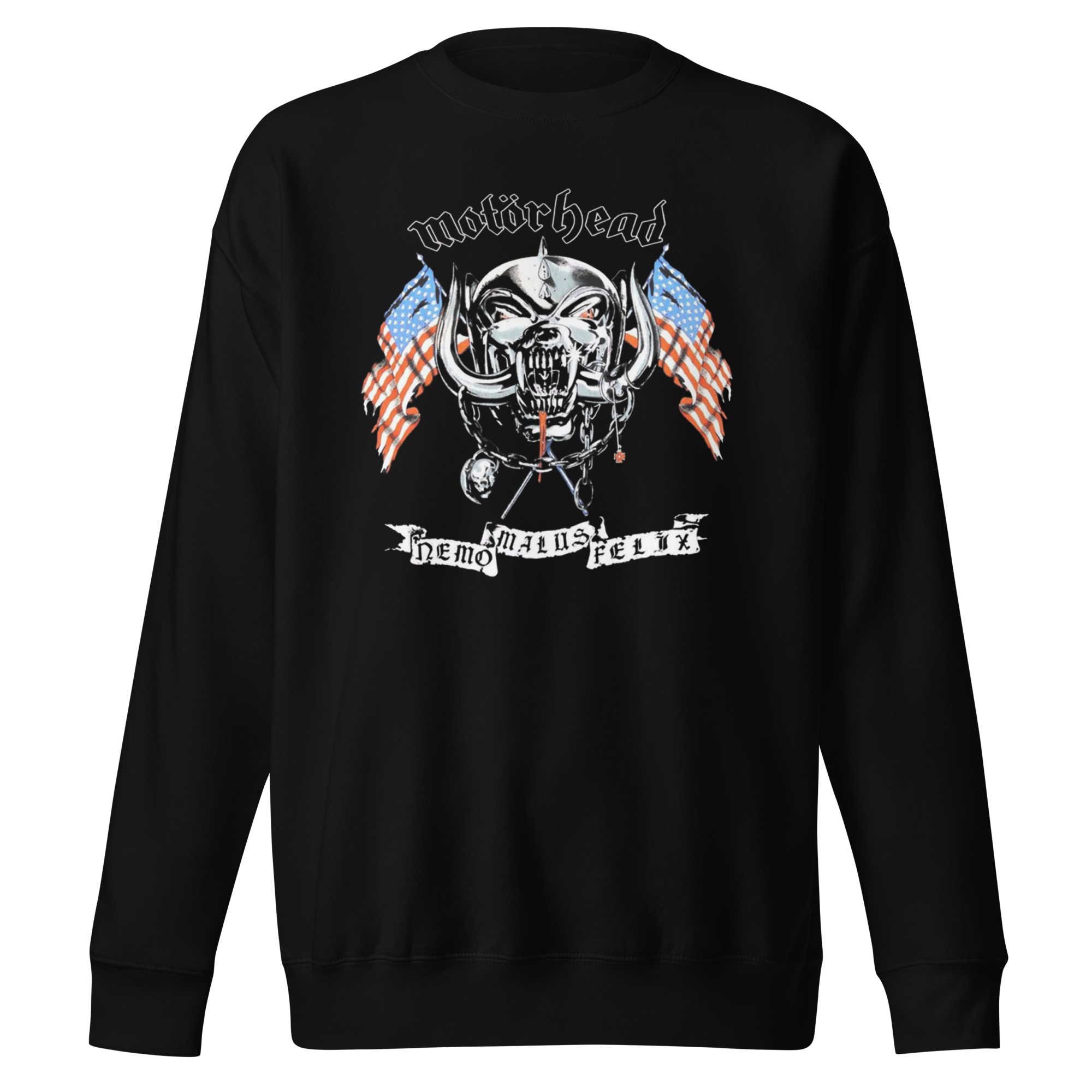Stakes Motorhead - Vintage 1992 Nemo Malus Felix Jumbo Print Sweatshirt Black