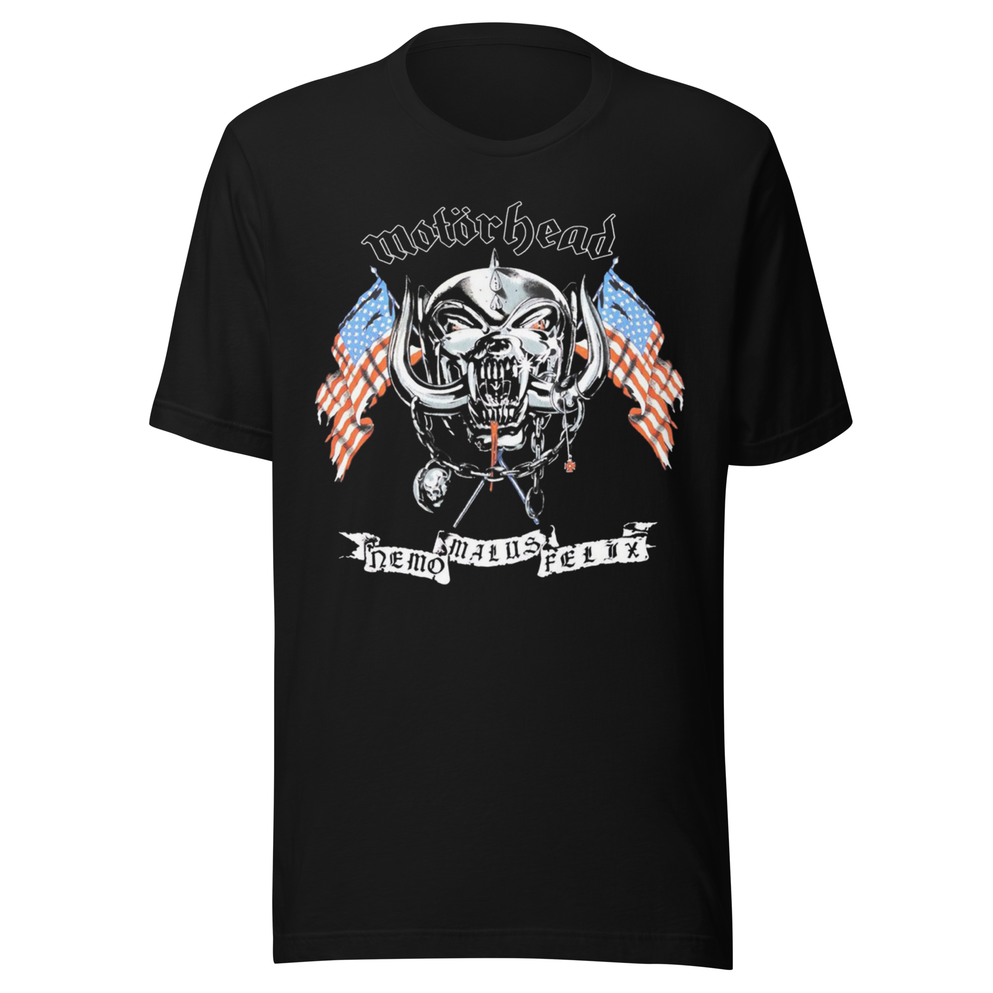 Stakes Motorhead - Vintage 1992 Nemo Malus Felix Jumbo Print T-Shirt Black