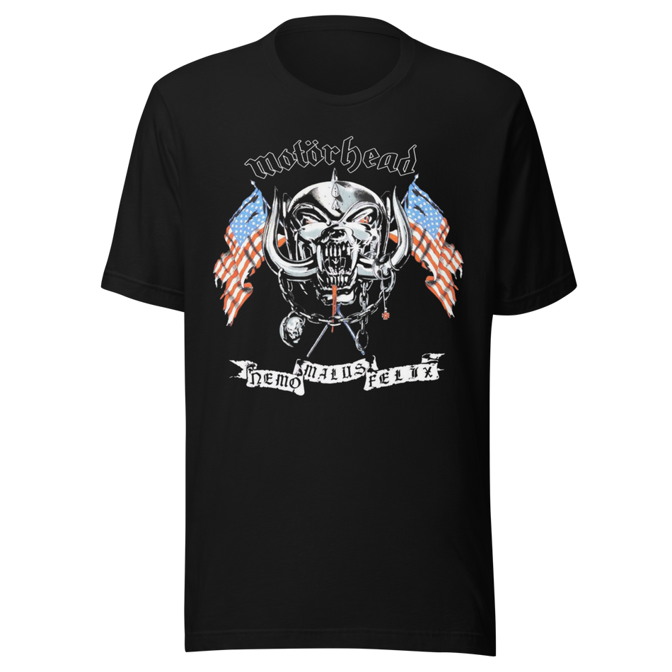 Stakes Motorhead - Vintage 1992 Nemo Malus Felix Jumbo Print T-Shirt Black