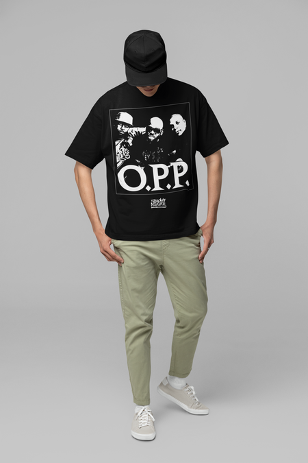 Stakes Naughty by Nature O.P.P. Jumbo Print T-Shirt Black