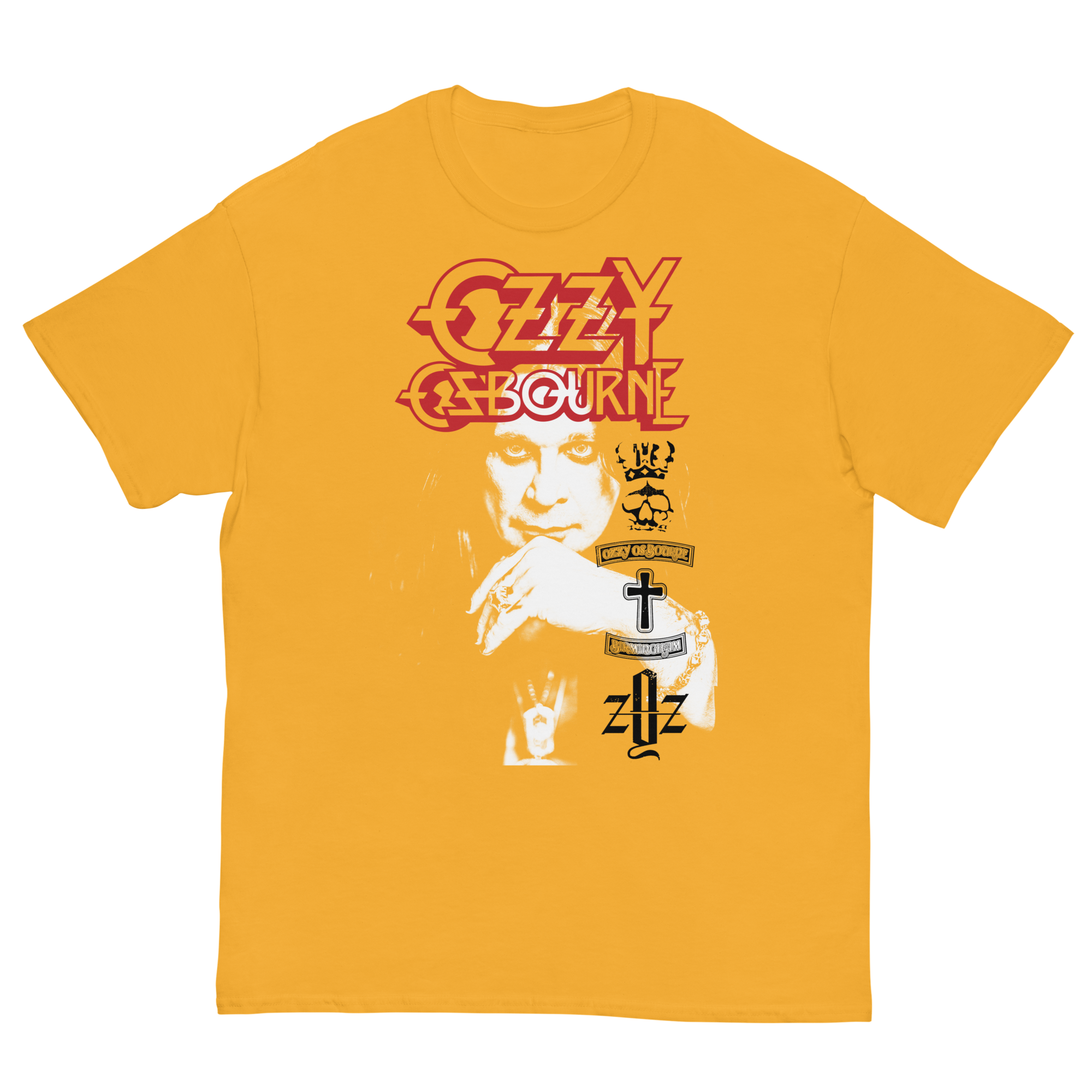 Stakes Ozzy Osbourne Holy Trinity Jumbo Print T-Shirt Gold