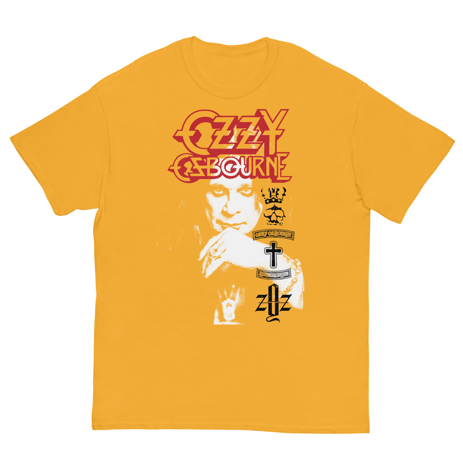 Stakes Ozzy Osbourne Holy Trinity Jumbo Print T-Shirt Gold