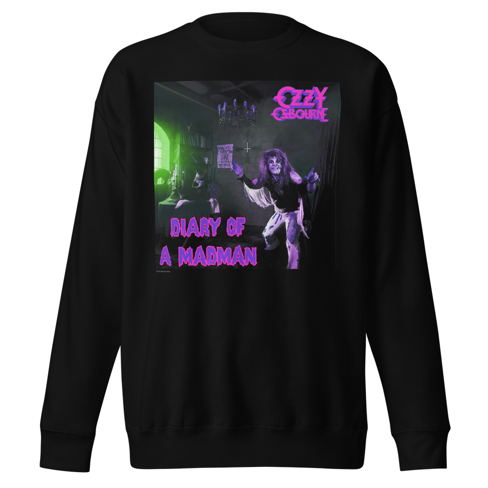 Stakes Ozzy Osbourne Purple Diary Jumbo Print Sweatshirt Black