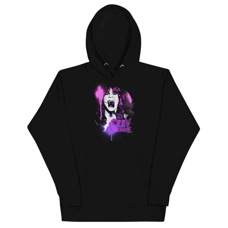 Stakes Ozzy Osbourne Purple Screaming Classic Hoodie Black