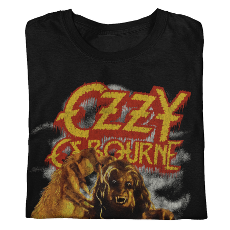 Stakes Ozzy Osbourne - Vintage Werewolf Jumbo Print T-Shirt Black