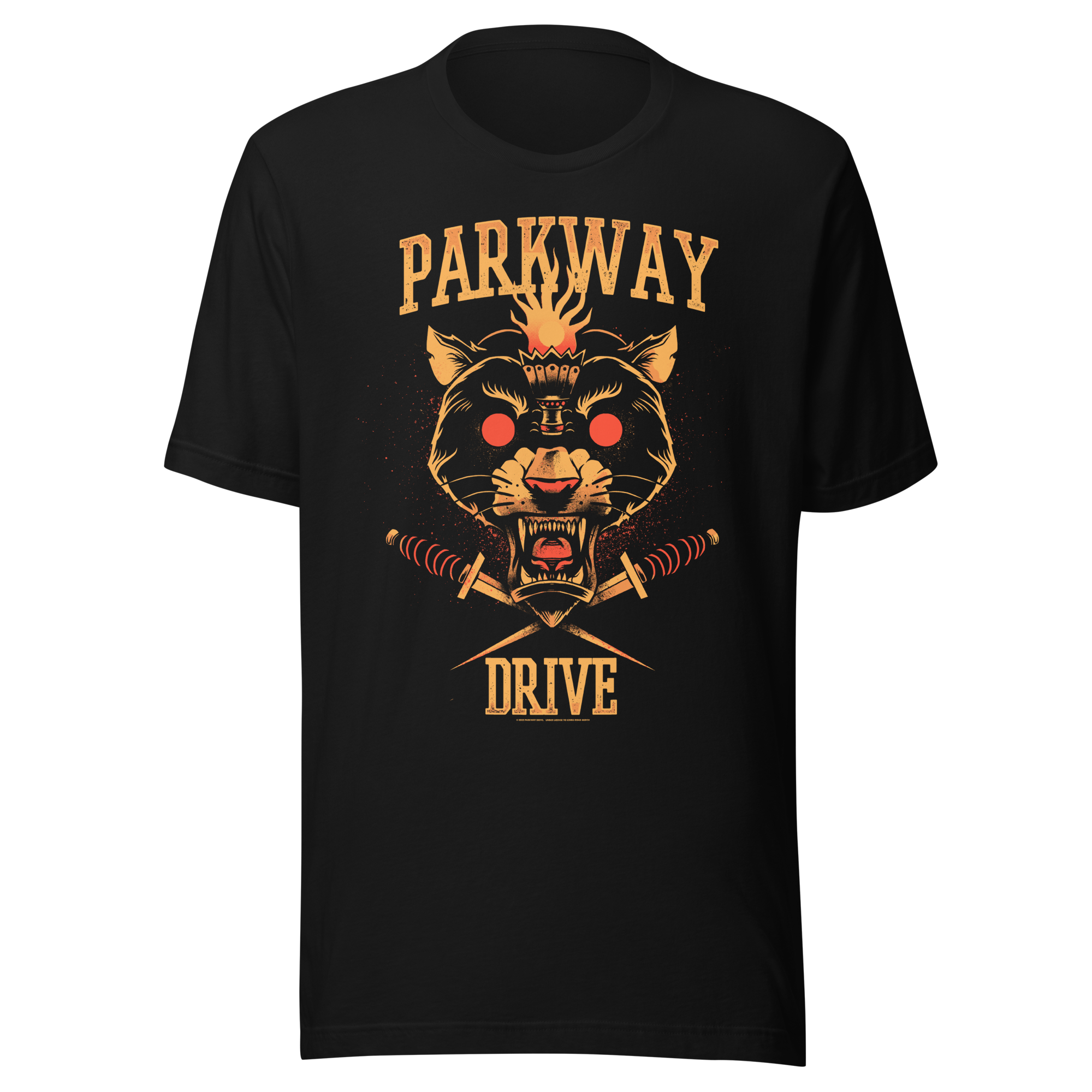 Stakes Parkway Drive Snarling Swords T-Shirt Black