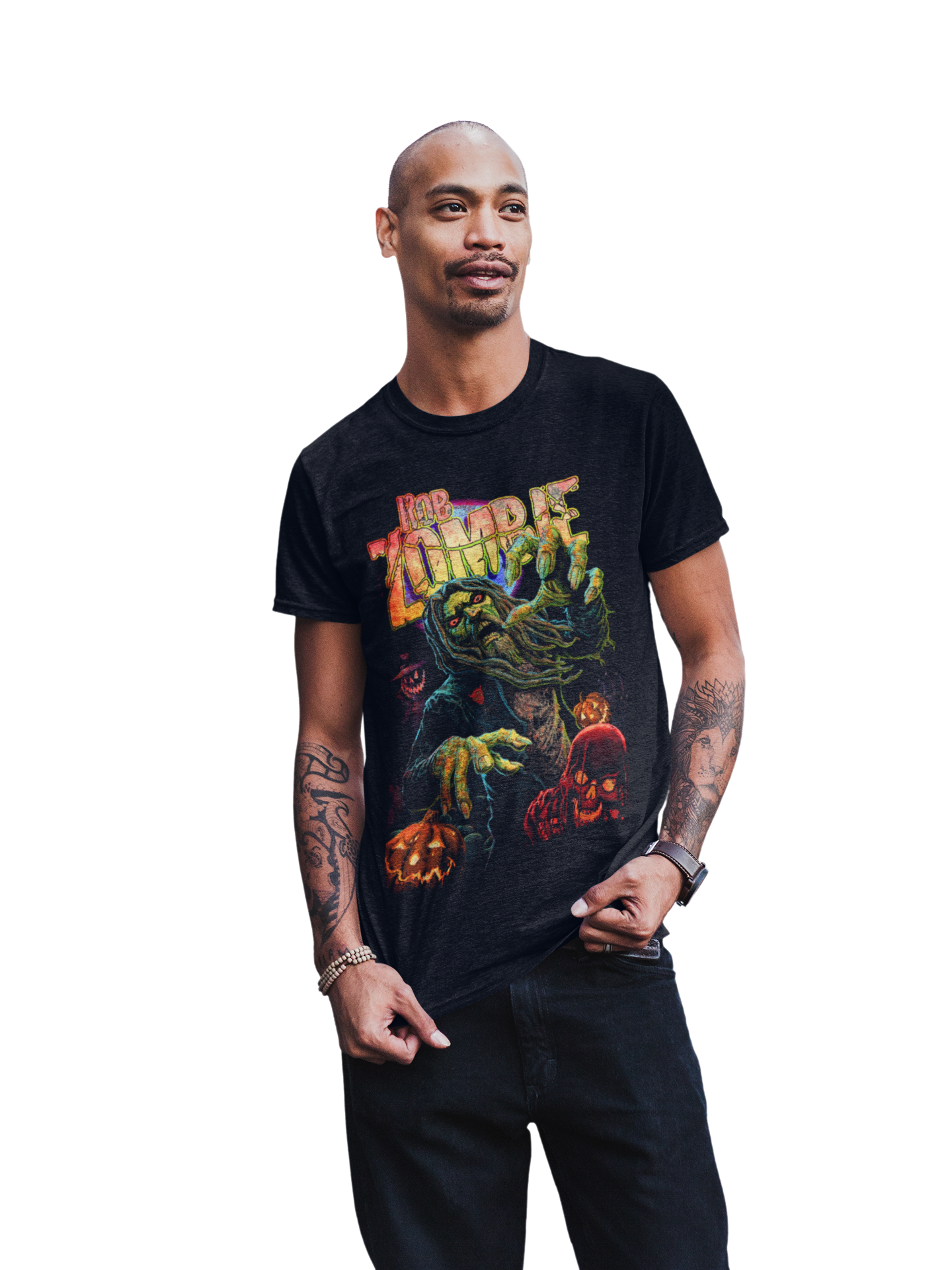 Stakes Rob Zombie - Halloween Jumbo Print T-Shirt Black