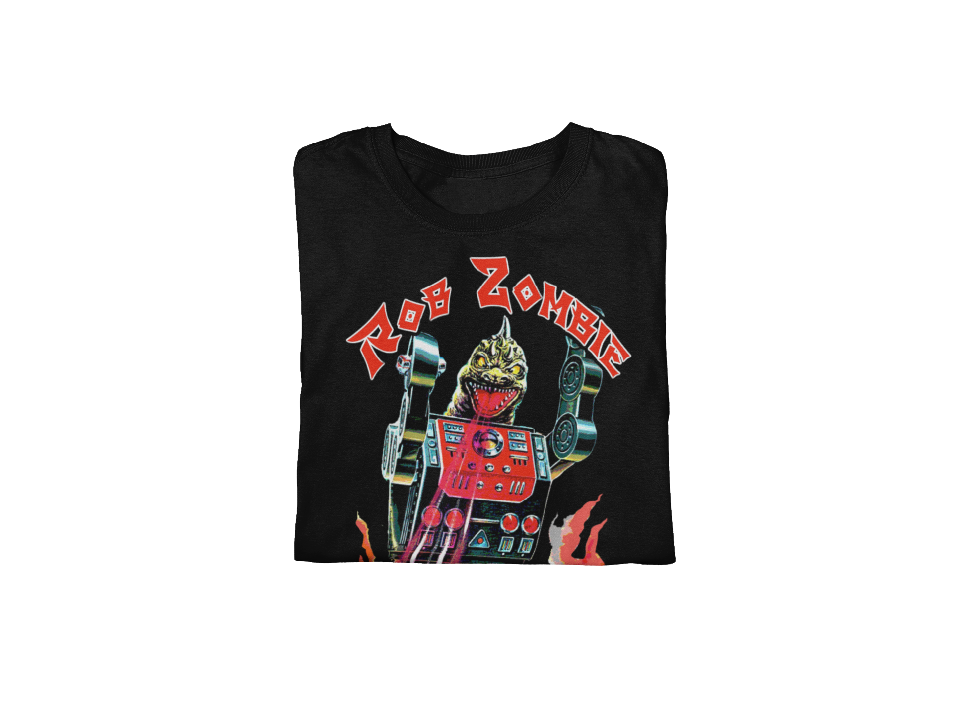 Stakes Rob Zombie Lord Dinosaur Jumbo Print T-Shirt Black