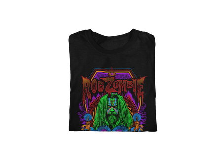 Stakes Rob Zombie - Pyschedelic Jumbo Print T-Shirt Black