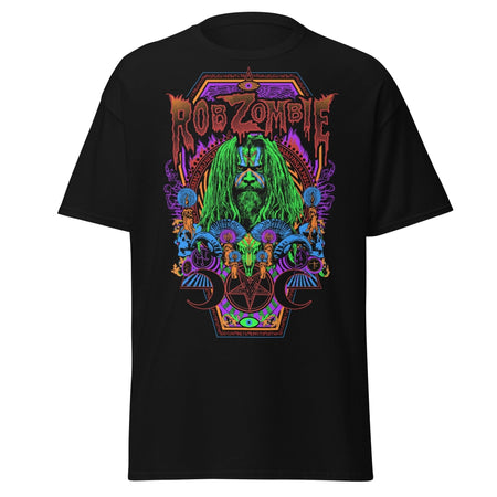 Stakes Rob Zombie - Pyschedelic Jumbo Print T-Shirt Black