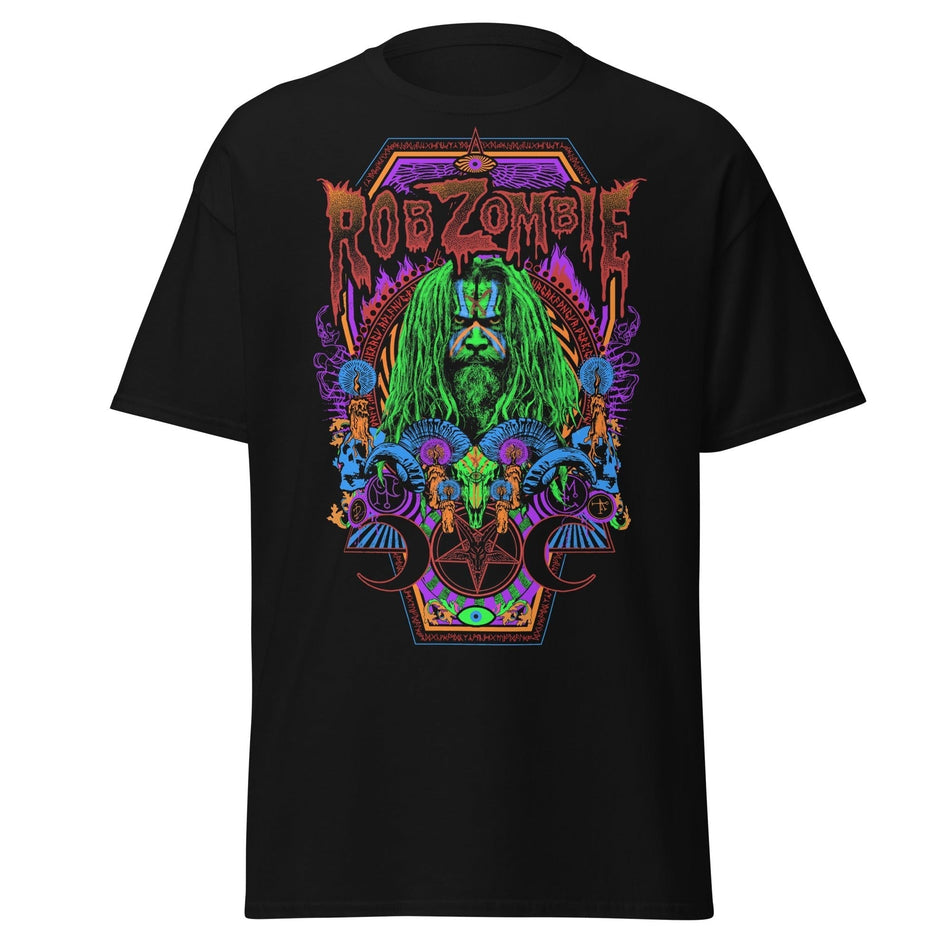 Stakes Rob Zombie - Pyschedelic Jumbo Print T-Shirt Black