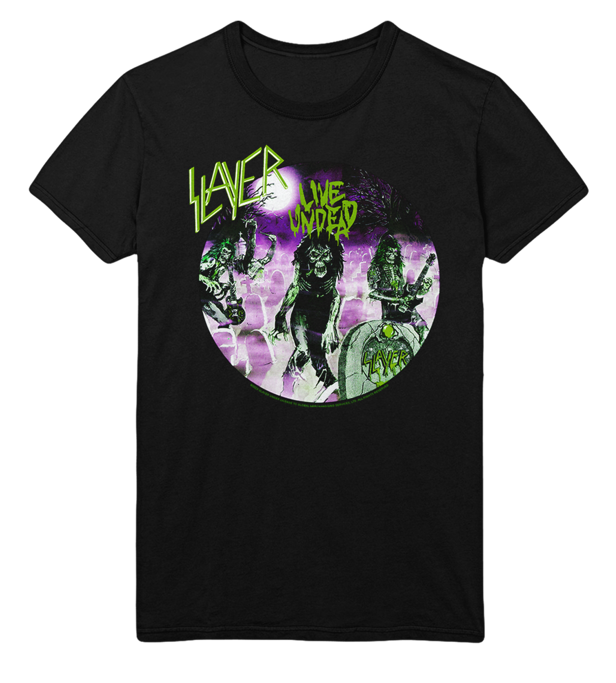 Stakes Slayer Green Undead Jumbo Print T-Shirt Black
