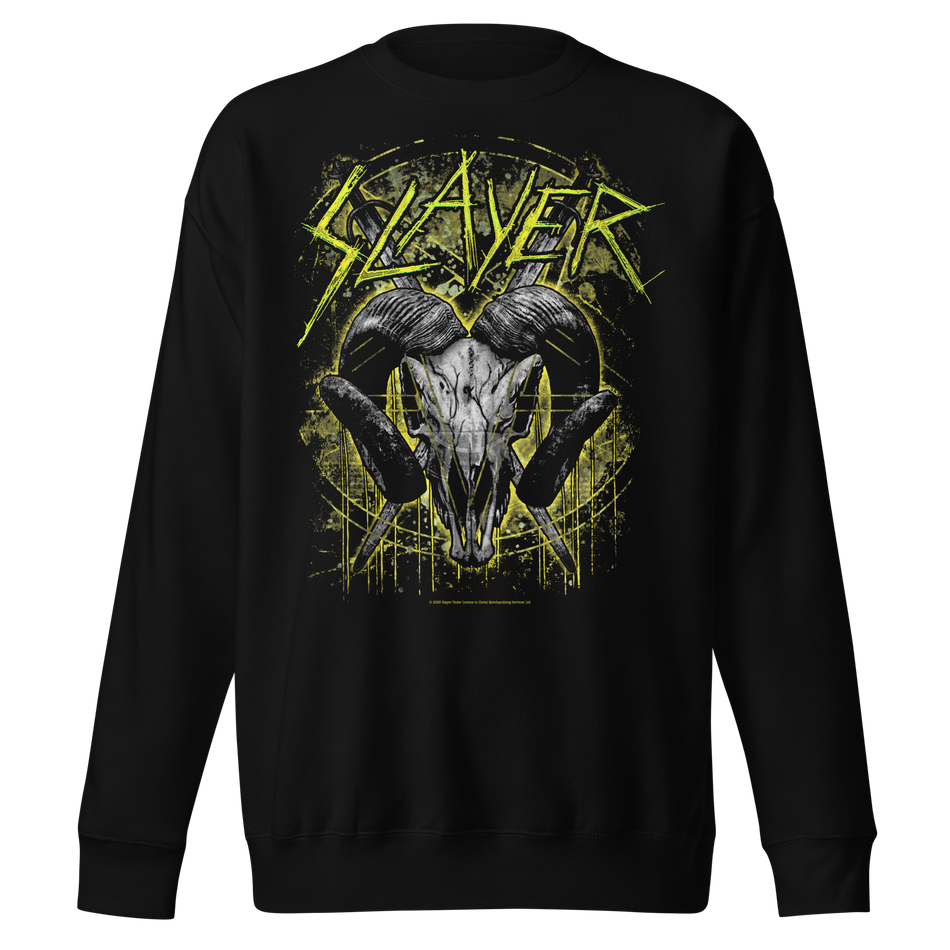Stakes Slayer Ram Horns Jumbo Print Sweatshirt Black