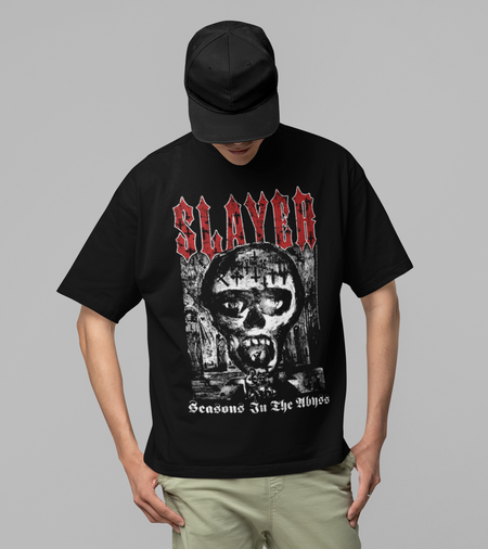 Stakes Slayer Seasons in the Abyss Jumbo Print T-shirt Black