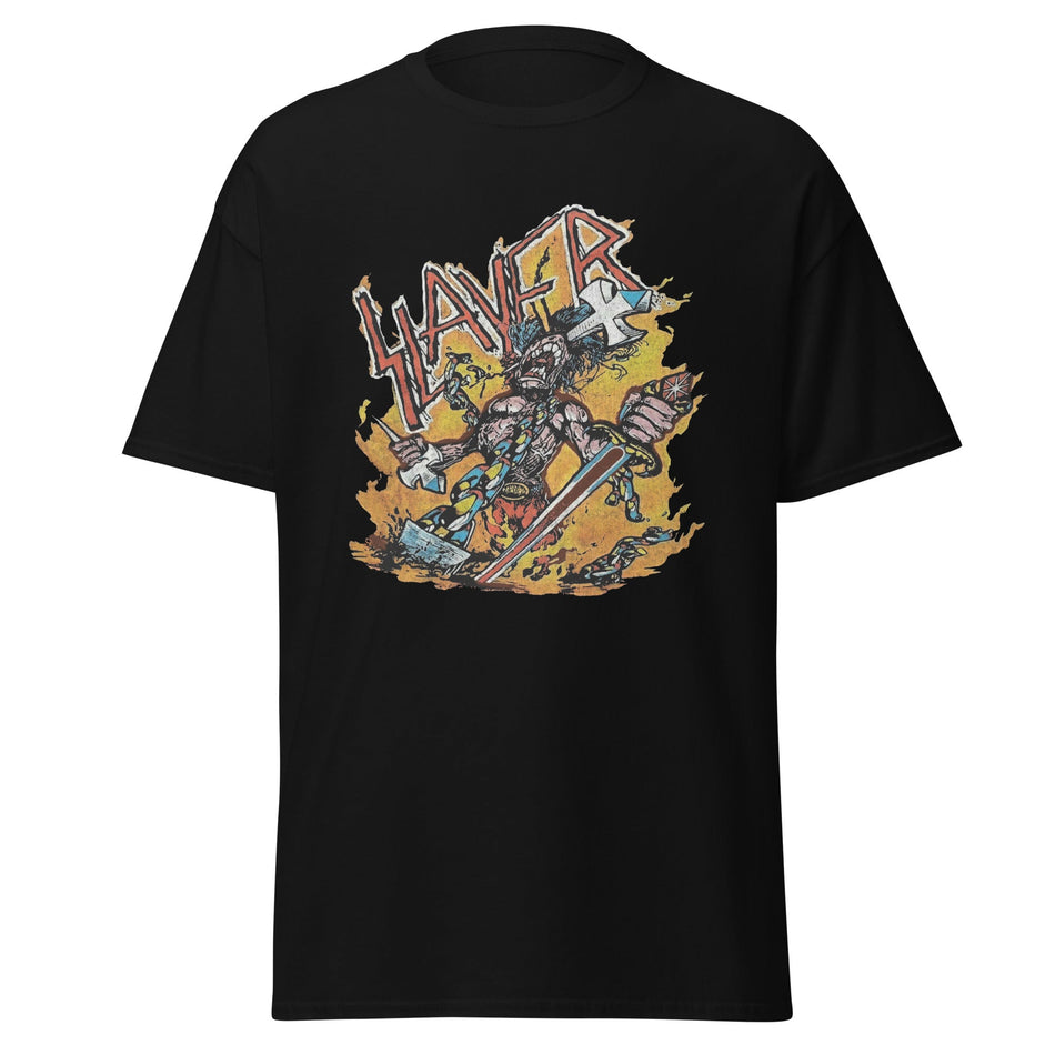 Stakes Slayer - Slain By The Sword Jumbo Print T-Shirt Black