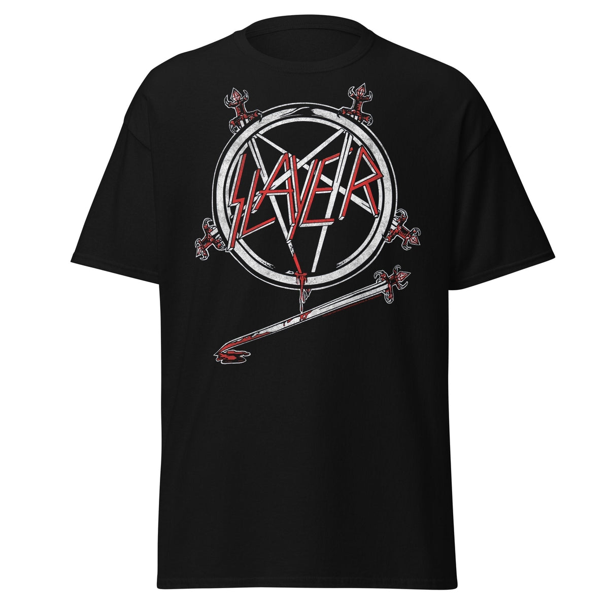 Stakes Slayer Sword Logo Jumbo Print T-shirt Black