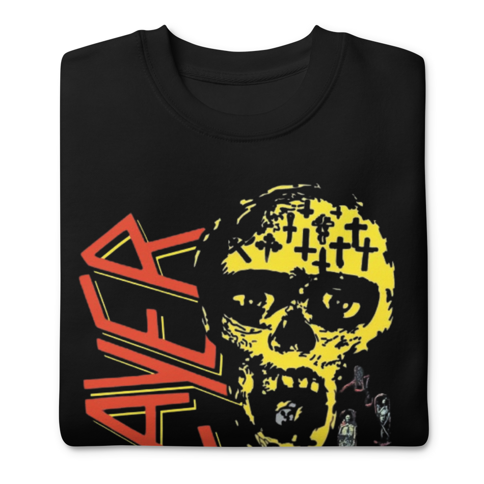 Stakes Slayer Vintage 1990 Season's In the Abyss Jumbo Print Sweatshirt Black