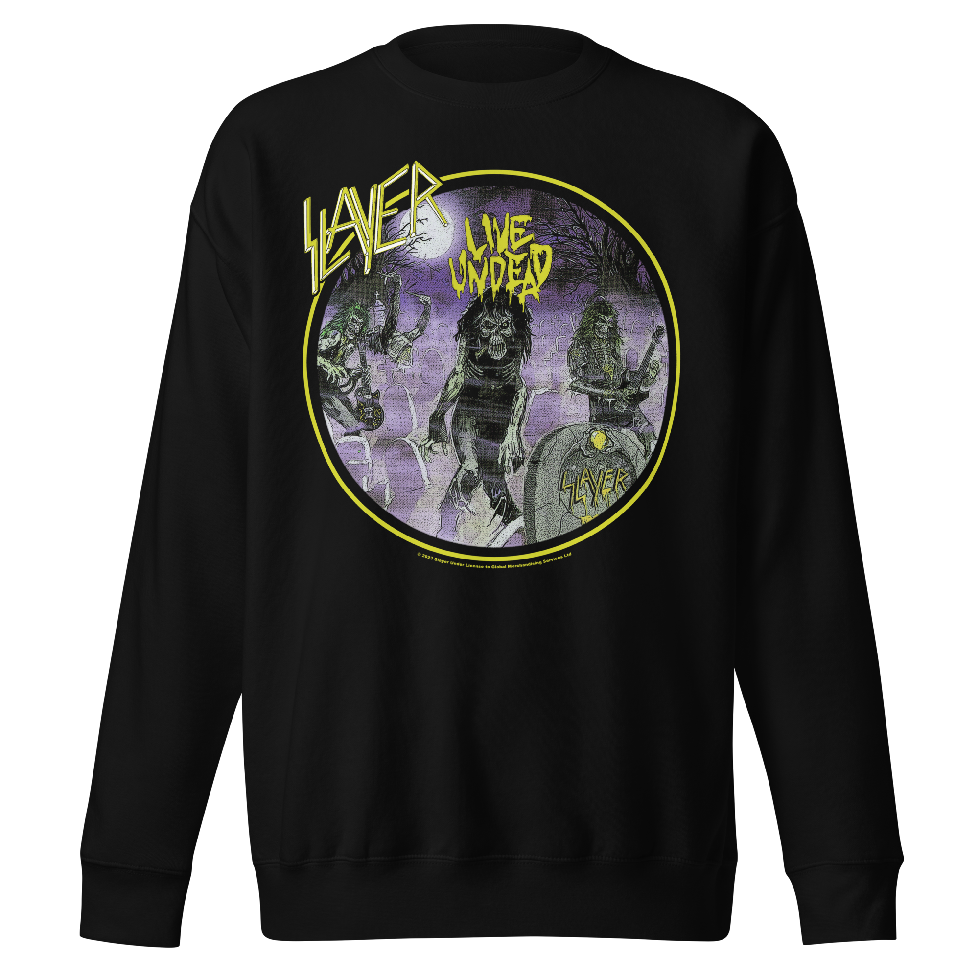 Stakes Slayer Yellow Undead Jumbo Print Sweatshirt Black