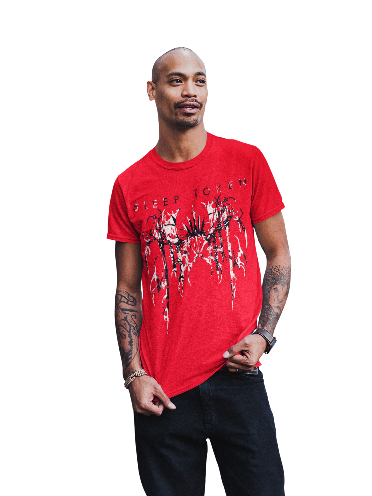 Stakes Sleep Token Drip Jumbo Print T-Shirt Red