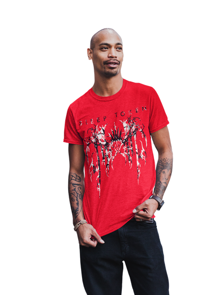 Stakes Sleep Token Drip Jumbo Print T-Shirt Red