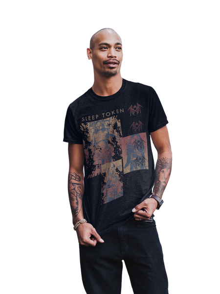 Stakes Sleep Token Multi Hit Jumbo Print T-Shirt Black