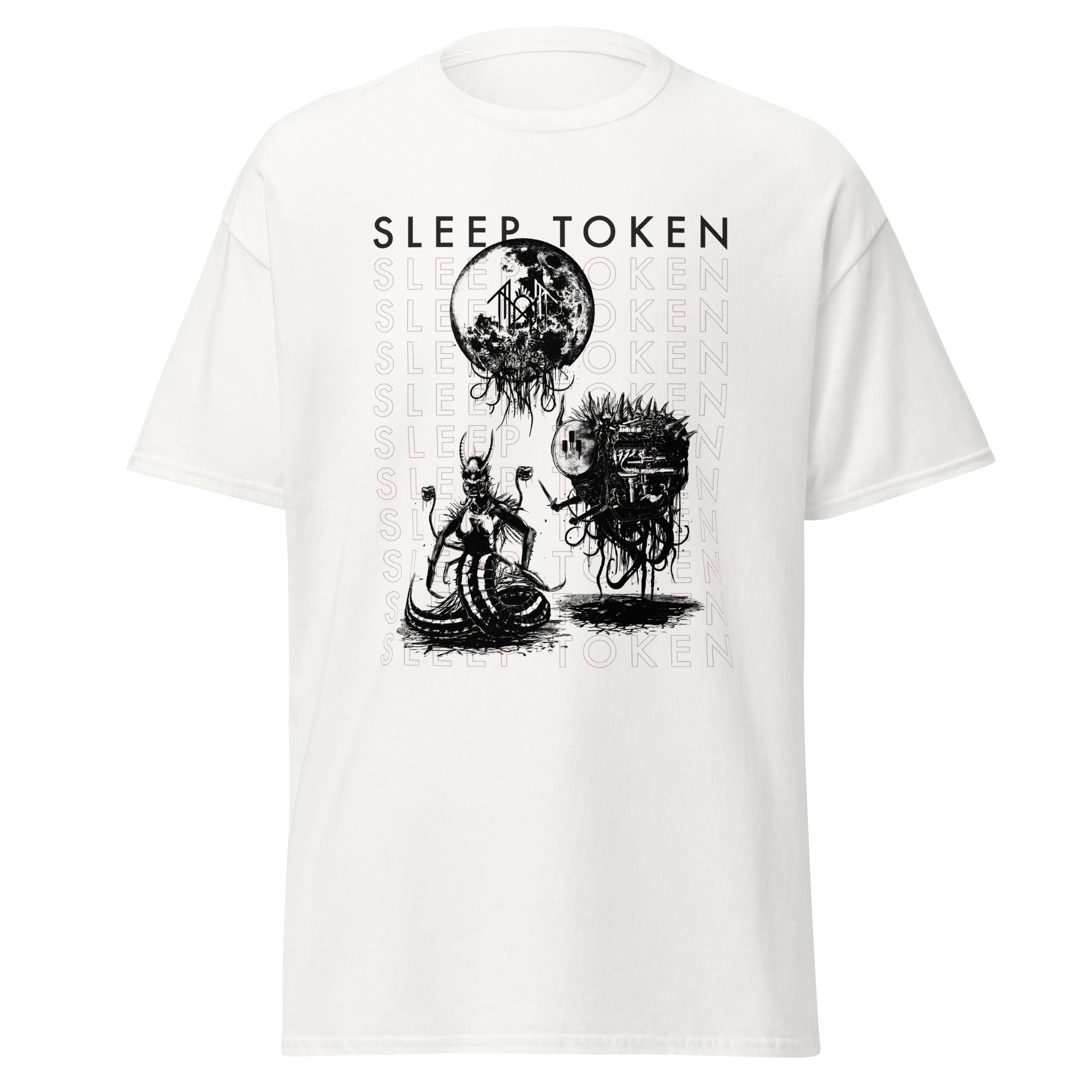 Stakes Sleep Token Take Me Back Jumbo Print T-Shirt White
