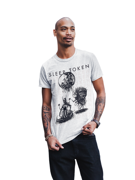 Stakes Sleep Token Take Me Back Jumbo Print T-Shirt White