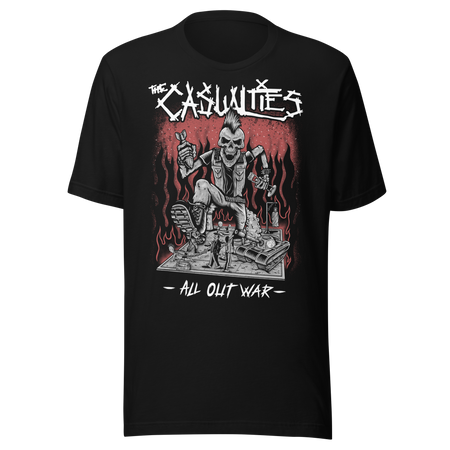 Stakes The Casualties All Out War T-Shirt Black