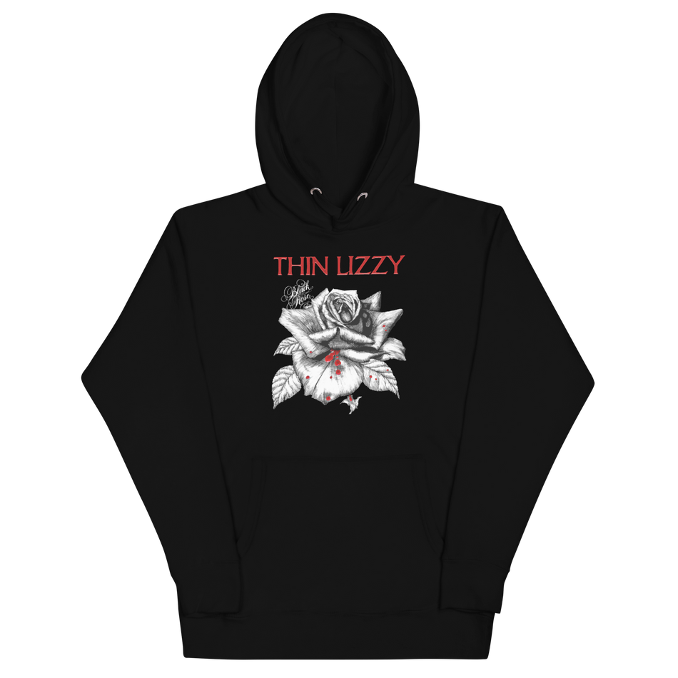 Stakes Thin Lizzy Black Rose Classic Hoodie Black